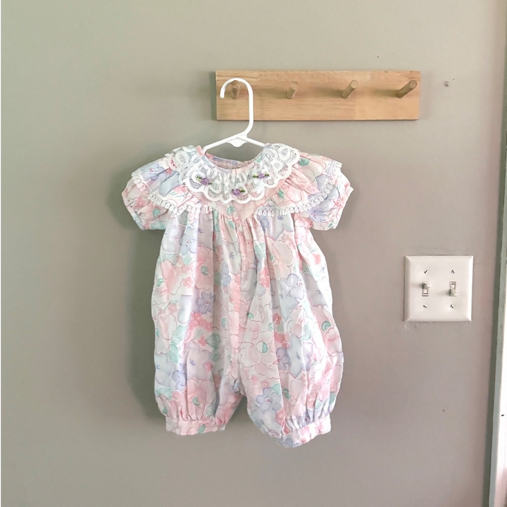 Vintage Allison Ann watercolor romper